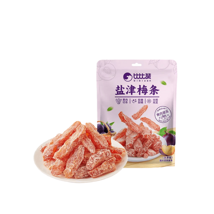 ビビザン塩漬け梅の細切り、酸っぱい梅のジャーキー、砂糖漬けフルーツ、梅の果肉、カジュアルスナック、80g×1パック