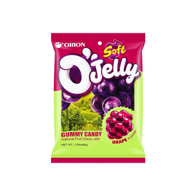 韓國ORION好麗友 O'JELLY 水果爆炸軟糖 果味橡皮糖 葡萄味 66g