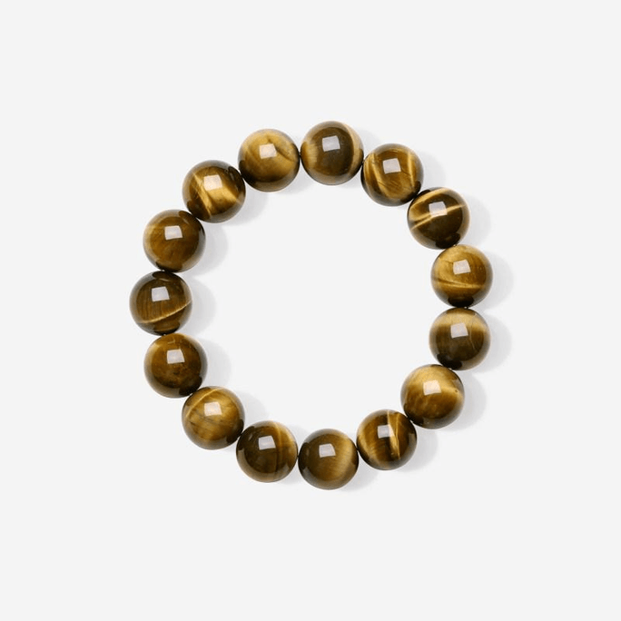 Zhou Liufu Tiger's Eye Stone Bracelet Men Semi-precious Stone Crystal Hand Jewelry Dad*1piece