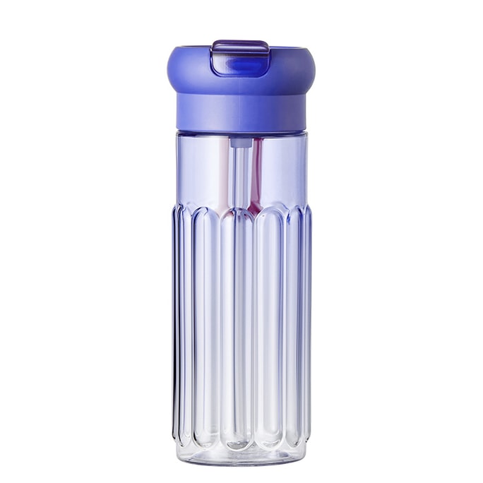 Sports Cup Straw Cup Pregnant Women Adult Water Bottle Drinking Water Lying Drinking Portable 380ml-Blue
