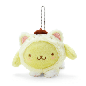 SANRIO Cat Day Plush Keychain Pompompurin