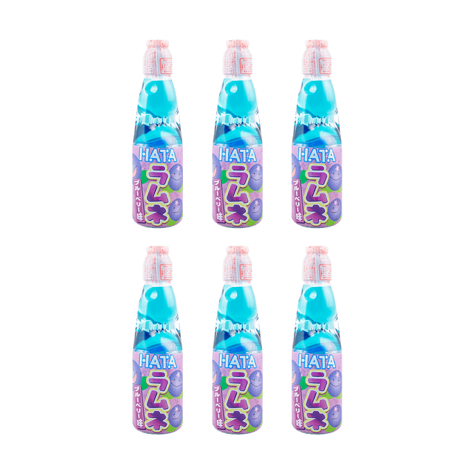 【Value Pack】Ramune Soda - Blueberry Flavor, 6.76fl oz*6