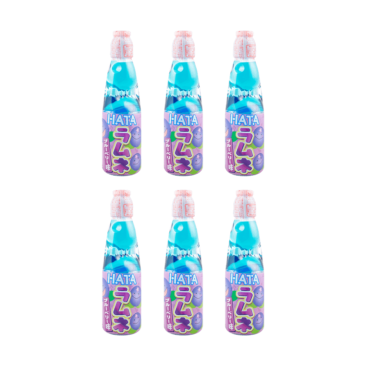HATAKOSEN 【Value Pack】Ramune Soda - Blueberry Flavor, 6.76