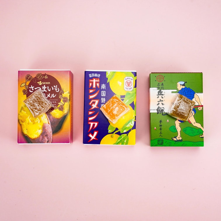 和菓子詰め合わせ - 兵六餅、さつまいもキャラメル＆ボンタンアメ、16.93オンス 3