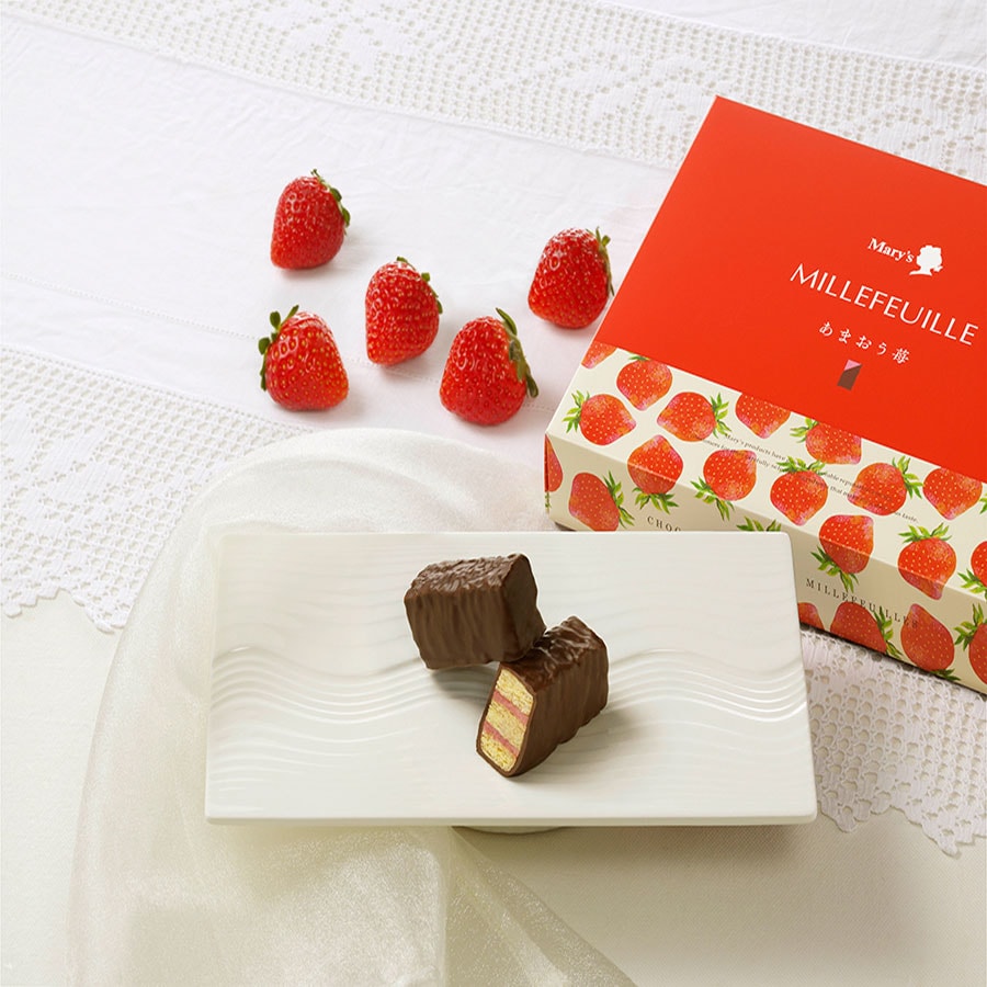 日本 玛丽巧克力 MARY'S Chocolate 期间限定 草莓巧克力千层酥 10个入