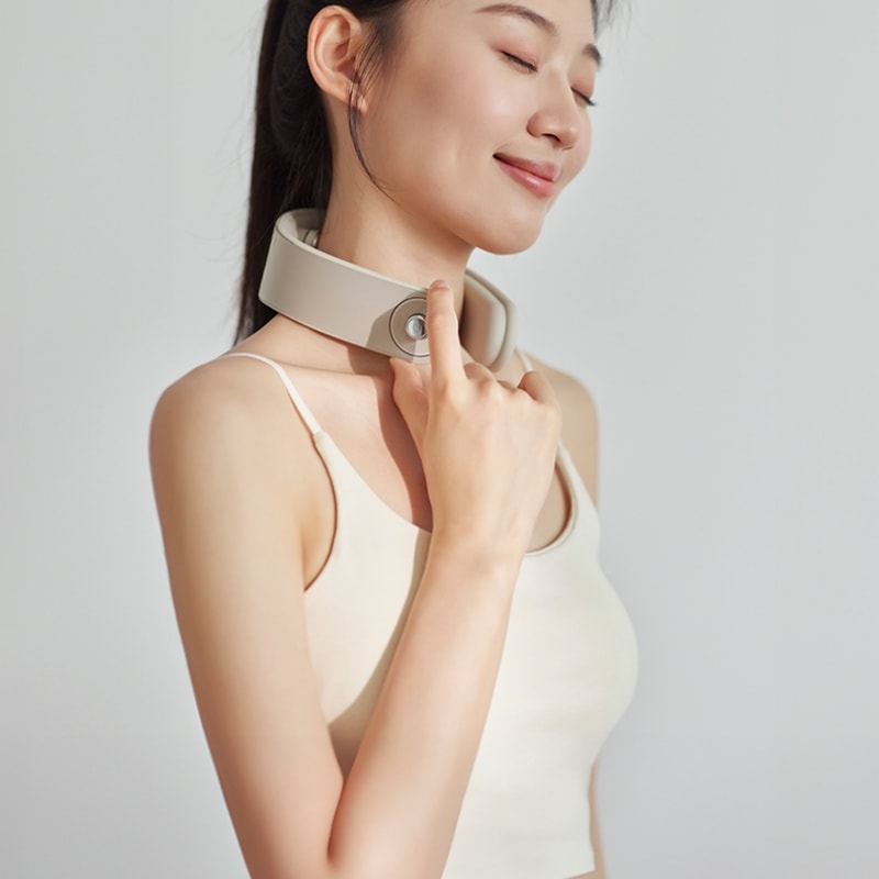 【中国直邮】 OLAYKS 颈椎按摩器肩颈按摩仪热敷脖子脉冲颈部按摩仪护颈仪 一个装