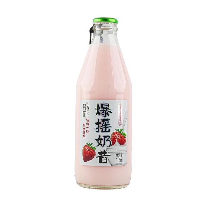 輕吻 爆搖奶昔 草莓風味 乳酸菌風味優格飲品 318ml