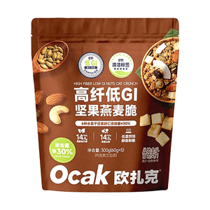 ナッツとフルーツ入り焼きオーツクランチ 10.58oz [高繊維][低GI][クリーンラベル]