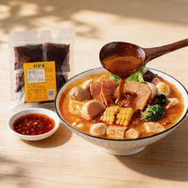 Northeastern Rice Noodle Sauce , 9 Packs , 22.22 oz 【For Mala Tang, Mala Xiang Guo, Spicy Crawfish and Vegetables】