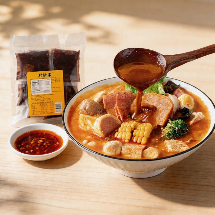村驴家 实体店东北米线酱料包 9包 630g 【可做麻辣烫 麻辣香锅 炒小龙虾 水煮菜 超多吃法】