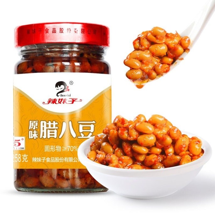 Spicy Girl Original Flavour Laba Beans 258g Hunan Laba Beans Spicy Douban Paste Soybean Paste Appetising Rice Side Dish Instant Ready-to-Eat Home and Commercial Sauce
