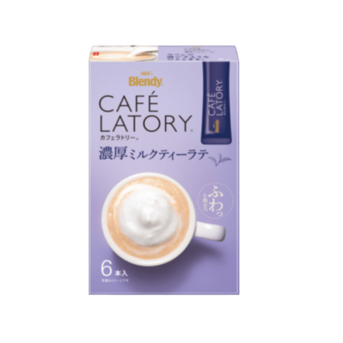 【日本直郵】 日本 AGF BLENDY cafe latory系列 濃厚奶茶味拿鐵 6條裝