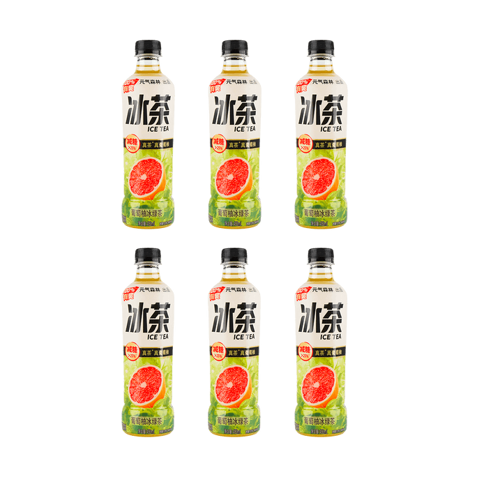 【Value Pack】Grapefruit Iced Green Tea, 15.2 oz*6