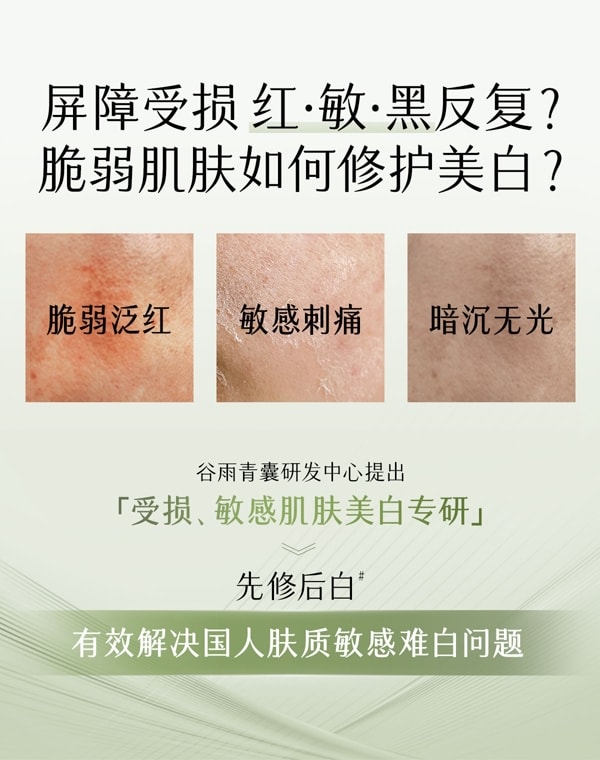 谷雨 修白精华奶皮面膜 【淡斑美白】【15min水光感】【拯救小红脸】去黄提亮 细腻补水 (30ml+1.5ml)*5片 / 盒