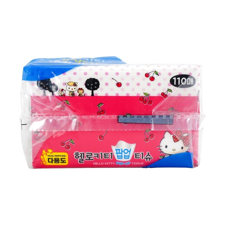 Hello Kitty Pop-Up Facial Tissues Soft Skin-Friendly Napkins 110 Sheets×, 3 Pack 4