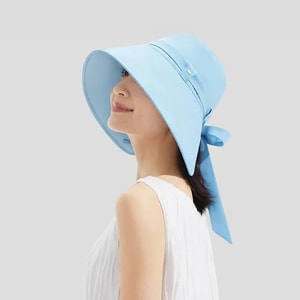 BENEUNDER蕉下 穹顶系列 间末女士户外防晒渔夫帽 天湖蓝55-58cm