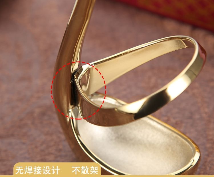 【中國直郵】 智家 水果叉304不鏽鋼水果叉小叉子創意可愛天鵝座套裝銀色6叉+1個天鵝座