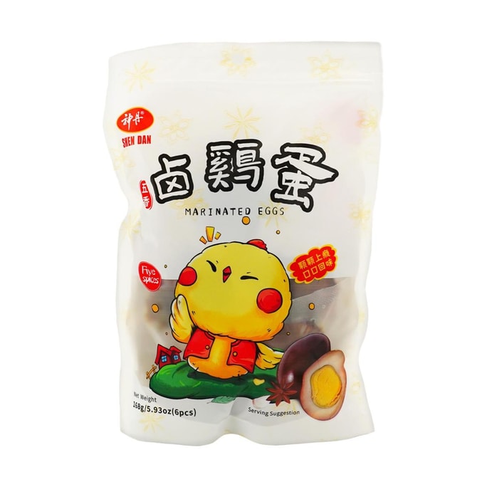 神丹五香鸡蛋6枚裝168g【泡麵搭檔】