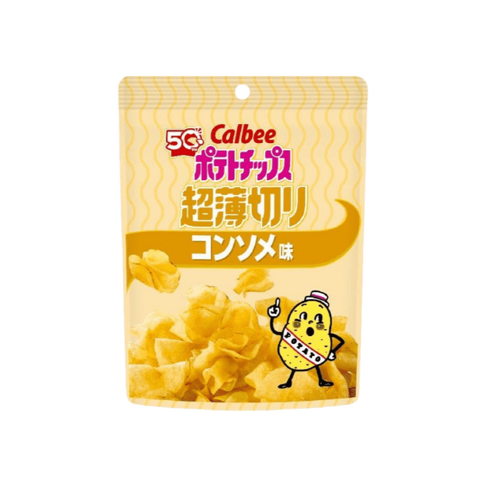 Ultra-thin, rich chicken broth flavored potato chips 40g