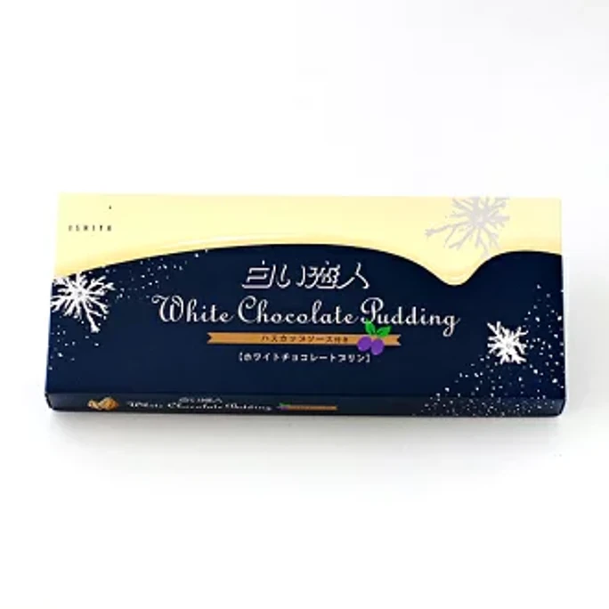 【日本北海道直郵】石屋製菓ISHIYA 白色戀人白巧克力乳酪布丁 配藍莓果醬 3枚入