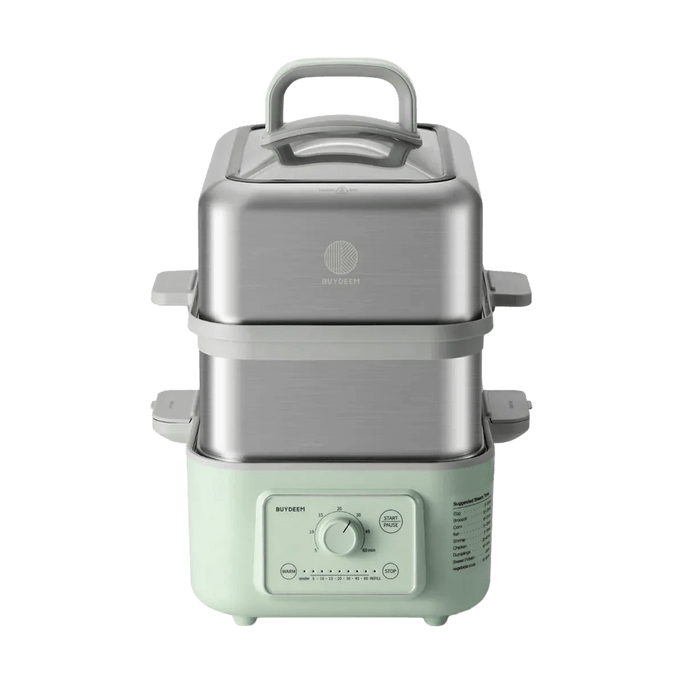 【立减$31.5到手价$178.49】BUYDEEM北鼎 家用双层电蒸锅 9.5L G5247 浅杉绿【不含陶瓷蒸盘】