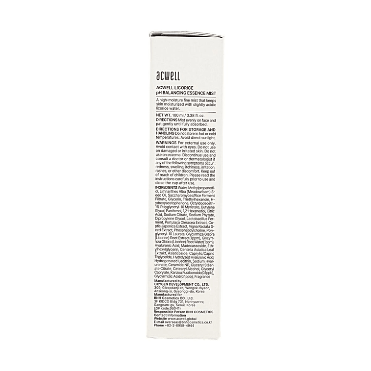韩国ACWELL 甘草pH平衡精华喷雾 100ml 补充水分 不粘腻 12