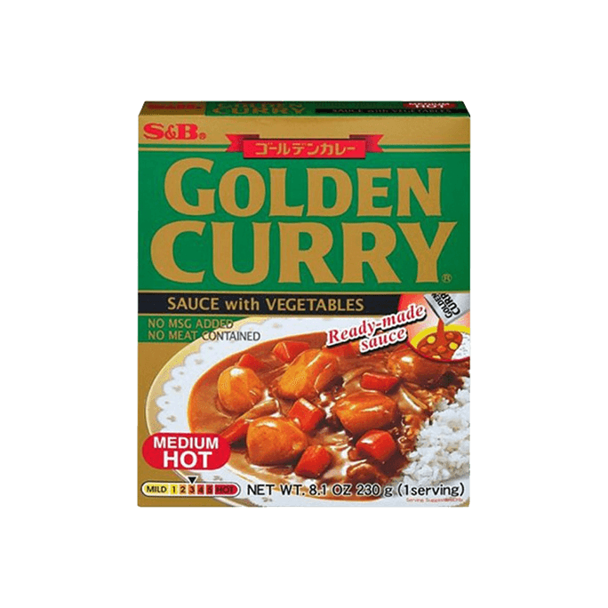 Golden Curry Sauce with Vegetables Medium Hot 230g