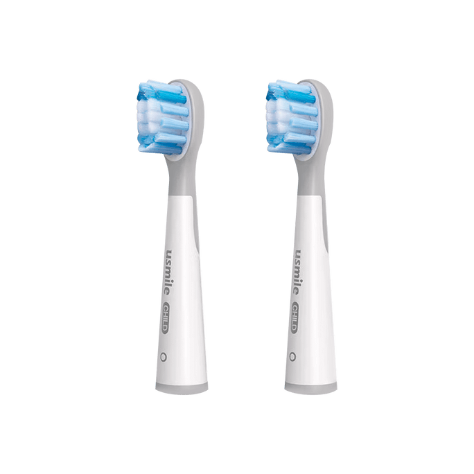 Children's MINI Toothbrush Head White 2-Pack Upgraded Version