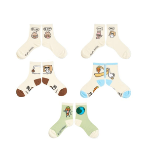 Siamese Lip Socks Birthday Gift For Girls, Warm And Practical, Creative And Cute 5 Pairs * 1 Piece