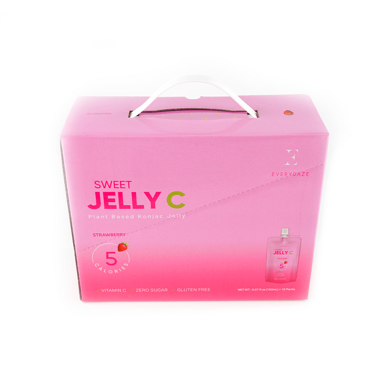 Vitamin C Konjac Jelly, 5.07 fluid ounces x, 10 Pack, vegan, zero sugar, low calorie, slimming and beauty, strawberry fl 5
