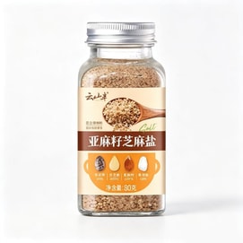 Flaxseed Sesame Salt 80g/bottle Chia Seeds High Calcium High Dietary Fiber【Healthy Seasoning - One Sprinkle Does It All】Quality Fats & Minerals Vegetable Salad, Cold Dishes, Noodle Toppings