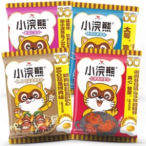 [중국 직송] 유니프레지던트 리틀라쿤 크리스프 누들 (요리의 달인) - 어린 시절 추억의 기숙사 간식, 혼합 맛, 35g x 10팩