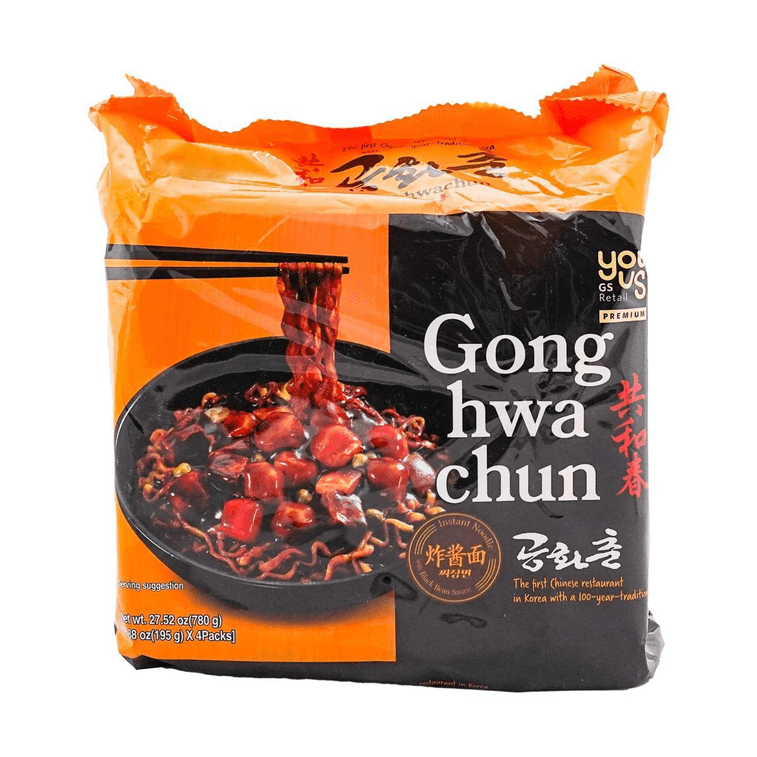 韩国You Us友施 共和春 韩式炸酱面 195g*4包【GS25便利店同款】 4