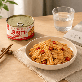 久竹园 豆腐竹罐头 麻辣味 200g 【开罐即食】【鲜香麻辣】