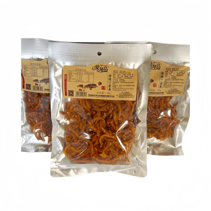 佳美洋 辣丁香魚山東青島特產即食魚乾零海口味食海鮮100g*1包
