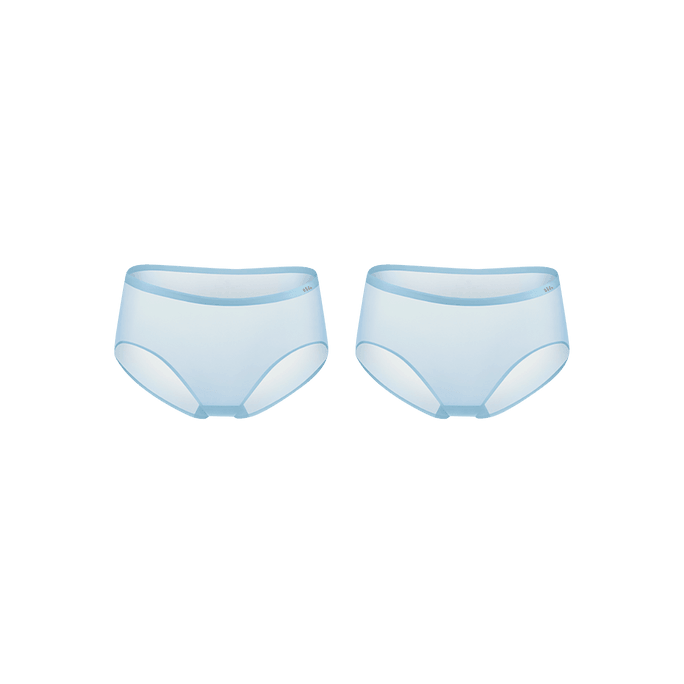 Seamless Underwear for Women Silky Smooth Light Blue S 2pcs