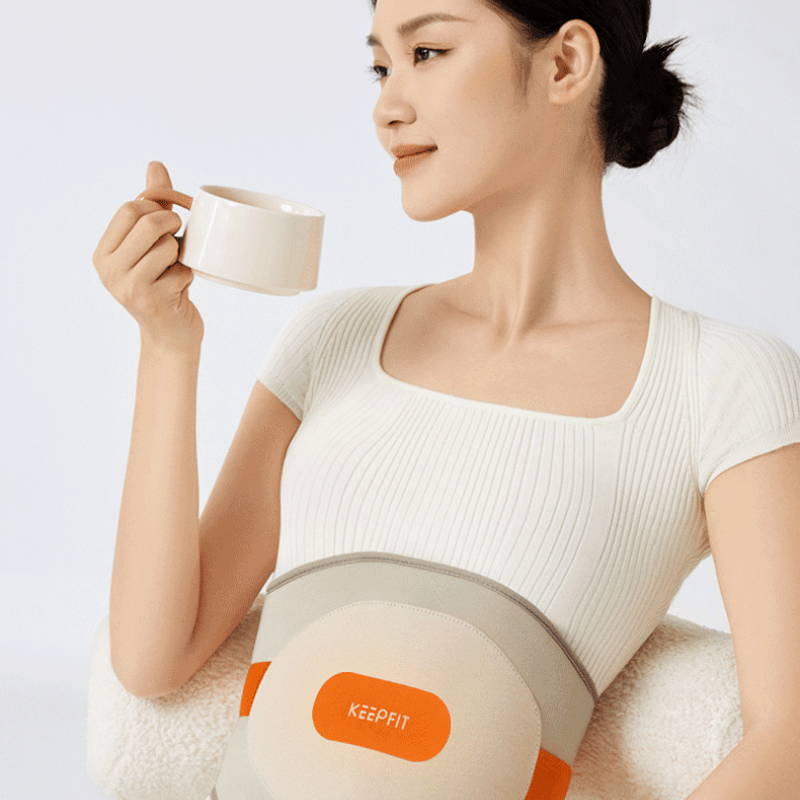 【中国直邮】 科普菲 W14加热护腰带热敷保暖理宫艾寒三味灸疗腰疼腰部按摩器仪  旗舰款 一台装