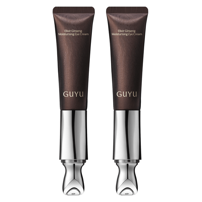 【US Direct】GUYU Elixir Ginseng Micro-Current EMS Moisturizing Eye Cream for Wrinkles & Firming 15g *2 Pack