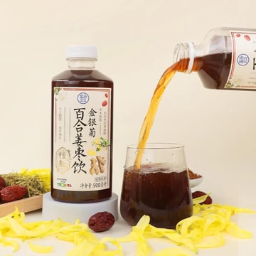 盒马 匠心慢熬金银菊百合姜枣饮 养生植物饮料 900ml【低糖0脂配料干净】【温润清香 细腻回甘】