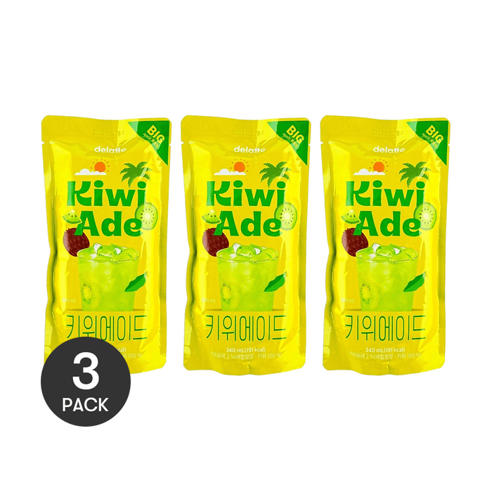 Kiwi Ade Sparkling Drink 11.49 fl oz *3【3 Packs】【Korea Trendy】
