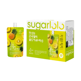 Konjac Jelly, Gold Kiwi & Pineapple Flavor, Zero Sugar 4 Cal Per Pouch, 10 Pack