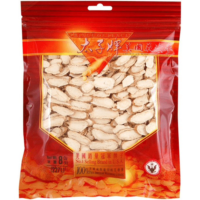  Wisconsin American Ginseng Slices  8 Oz