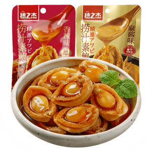 Suizhijie Abalone en Sauce pour le Divertissement et les Grignotages, Saveur Épicée et Sésame, Konjac Frais, Emballage Individuel 180g (18g*10 sachets)
