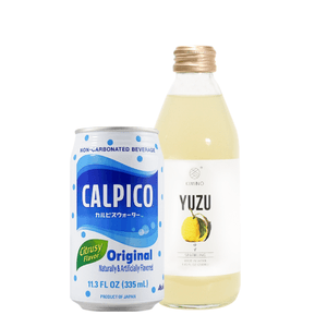 【Editors' Pick】Sparkling Yuzu Juice, 8.45 fl oz + Calpico Drink, 11.3 fl oz