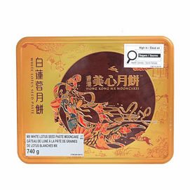 香港美心 纯正白莲蓉月饼礼盒 4枚入 740g【现货】【中秋礼盒】