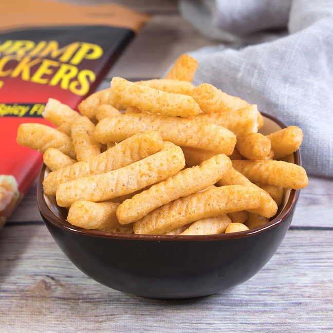Hot & Spicy Shrimp Crackers, Light & Crispy Seafood Snack, 2.64oz [Jennie's Pick ]