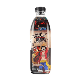 アメリカーノ アイスブラックコーヒー 33.81液量オンス 【ワンピース ルフィエディション】 【アニメグッズ】【砂糖不使用 ゼロカロリー】