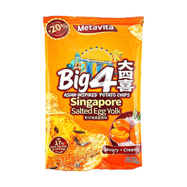 麦多维多 大四喜 亚洲风味薯片 新加坡咸蛋黄味 85g 【真实添加17%咸蛋黄&海盐】【咸蛋黄味超浓郁!】
