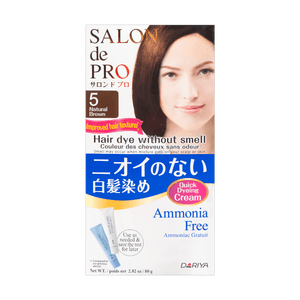 SALON DE PRO Coloration pour cheveux gris #5 Brun naturel, 2.82 oz【Sans ammoniaque】