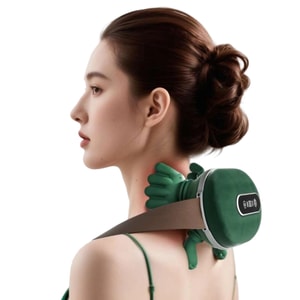 【中国直邮】 晶雅家 肩颈按摩仪液晶升级款 颈椎斜方肌揉捏 三区红光热敷轻量低噪 1 台装